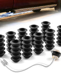 These 3/4 inch round rubber grommets with a waterproof gasket create a tight, weatherproof seal between LED light housings and surfaces