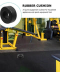 Anti Vibration Feet Pads For Gym Equipment 4 Pack Rubber Bumpers With Shock Absorbing Cushions visible in home gym