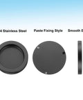 2 Pack Round Shower Glass Sliding Door Handles With Adhesive Sticker Back To Back 0.2 Inch Aluminum Alloy Mounts Black Finish