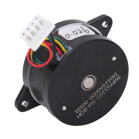2 Phase 1.8 Step Angle Round Stepper Motor DC2.4V 1A 36mm for 3D Printer Extruder Widely Used in X1 or P1 Series, showing wiring and mount