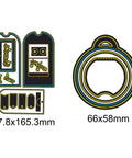 2 Sets Slider Tag Dies For Metal Cutting And Card Making For Round Tag Dies For Christmas Tags, Alphabet Dies, Paper Crafting