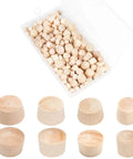 Round Wood Hole Plugs Set For Furniture And Woodworking In Four Sizes Three Sixteenths Inch Five Sixteenths Inch Three Eighths Inch And One Half Inch Round Head Wood Button Plugs For Screw Holes And Wood Caps For DIY Projects