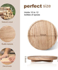 Round Wood Decorative Tray For Bathroom Counter Organizer And Farmhouse Kitchen Decor Wooden Riser 10 Inch Brown