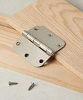Interior Door Hinge Rounded 3.5 Inch By 3.5 Inch Satin Nickel Pack Of 18 With 108 Mounting Screws