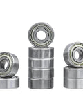 10 Piece Router Bit Bearing Set Top Bearings For Flush Trim Router Bits With Inner Diameter Three Sixteenth Inch And Outer Diameter One Half Inch Includes Bearings Set Screws And Hex Key For Replacement Repair And Precise Grooving