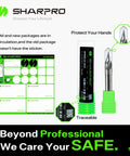 Sharpro V Groove O Flute Chamfer Router Bit 30 Degree One Quarter Inch Shank CNC Carbide V Bit packaging details.