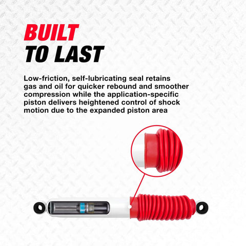 Beefed Up RS5000X RS55042 Suspension Shock Absorber For Ford F Series Super Duty 2005 Through 2024 with expanded piston area