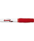 Front view of RS5000X compatible shock absorber for Dodge Ram 1500 and Chevrolet Silverado 1500, white with red boot