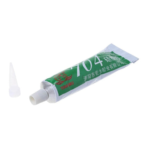 Heavy Duty RTV Silicone Adhesive 704 Rubber Glue 45g tube with cap detached for Electronics, Machinery, and Hardware Use