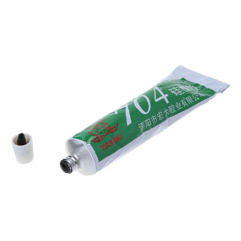 Heavy Duty RTV Silicone Adhesive 704 Rubber Glue 45g tube with cap for Electronics, Machinery, and Hardware