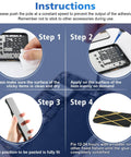 Instruction steps for using Go To RTV Silicone Adhesive Glue For Phone Screen Replacement And Repair on various surfaces.