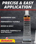 Clear RTV Silicone Adhesive Sealant For Waterproof Moisture Cure Bonding Single Component Formula Delivers Permanent Flexibility And Thermal And Electrical Insulation In An 85g Tube Ideal For Home Auto And Workshop Projects with applicator cap