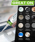 All Purpose Silicone Adhesive Sealant, RTV Waterproof Caulk With Ultra Flex And Strong Grip, No Shrink Or Crack, Black, 3.4 Fl Oz