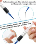 Close-up of Go To RTV Silicone Adhesive Glue For Phone Screen Replacement And Repair syringe applicator.