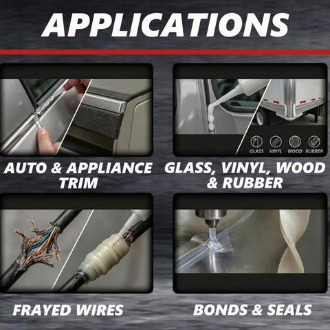 Applications of Clear RTV Silicone Adhesive Sealant, 8 Oz Can, Moisture Cure Formula Delivers A Strong Flexible Bond, Watertight Seal