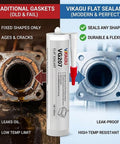 Comparison of traditional gaskets vs Vikagu RTV Silicone Gasket Maker For Formed In Place Gaskets Sensor Safe High Temp Oil Resistant Sealant