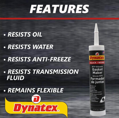 Black RTV Silicone Gasket Maker 300ml Cartridge For Instant Gasket Creation Honda Bond Sealant With Temperature And Oil Resistance No Nonsense Gasket Sealer That Remains Flexible Up To 500 Fahrenheit product feature image.