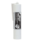 RTV Silicone Gasket Maker 300 mL Cartridge Grey Heavy Duty Neutral Cure Sealant Built to Handle High Temperatures Quick Tack Under an Hour Fully Cures in 24 Hours 450 PSI Tensile Strength Durable One Part Gasket Sealant standing upright with label visible.
