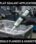 Application of RTV Silicone Gasket Maker For Formed In Place Gaskets Sensor Safe High Temp Oil Resistant Sealant on metal flange