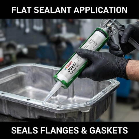 Application of RTV Silicone Gasket Maker For Formed In Place Gaskets Sensor Safe High Temp Oil Resistant Sealant on metal flange