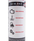 Label on Heavy Duty High Temp RTV Silicone Gasket Sealant 10.2 Oz Cartridge Auto Shop Grade Adhesive highlighting features and uses