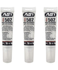 Clear 100 Percent RTV Silicone Sealant 2.8 Oz Squeeze Tube Three Pack for Indoor Outdoor Use front view of packaging