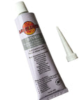 Food Safe BBQ Grade Adhesive For Grills And Smokers High Temp RTV Silicone Clear 3 Ounce tube with nozzle attachment