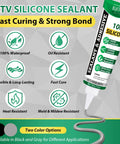 Go To RTV Silicone Sealant For Any Job Waterproof Flexible Caulk With A Strong Bond And Crack Resistance 5 Oz Gray tube