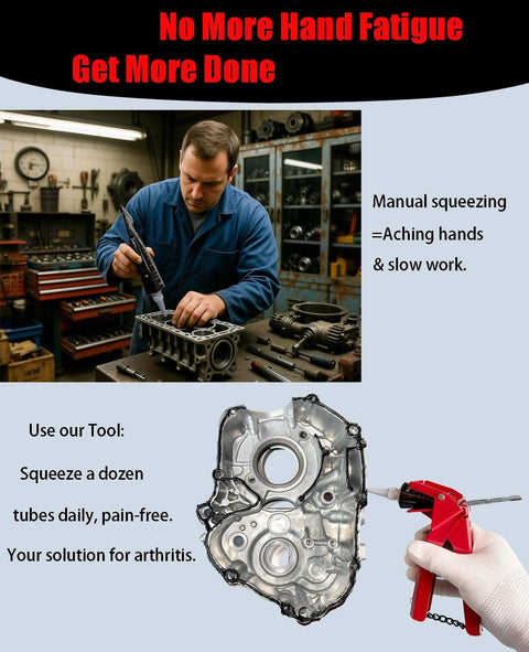 Tube Squeezer Tool For RTV Silicone Sealant Tubes, 2.5 Inch Wide Gasket Maker Helper used in automotive repair