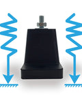 Achieve quiet, stable operation with a universal anti vibration rubber mounting bracket set for ductless mini split condensers, close-up view