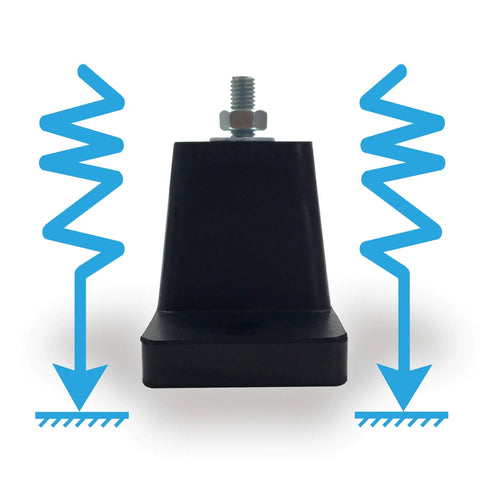 Achieve quiet, stable operation with a universal anti vibration rubber mounting bracket set for ductless mini split condensers, close-up view