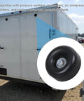 Heavy Duty Rubber Anti Vibration Feet Pad for generators, pressure washers, air compressors; shown beside trailer.