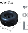 Durable rubber anti-vibration feet absorb shocks from generators, air compressors, pressure washers, trailers with 1x2.5 in size