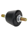 Four durable rubber anti vibration mounts with nuts for mini splits, engines, generators, pumps and compressors, crafted from high-hardness rubber and zinc-coated steel