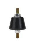 Side view of a durable rubber anti vibration mount with nuts for mini splits, engines, generators, pumps, and compressors.