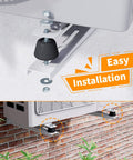 Installation of medium rubber anti vibration isolator mounts with studs, set of four for compressors and heat pumps.