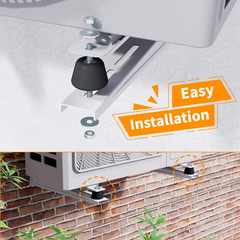 Installation of medium rubber anti vibration isolator mounts with studs, set of four for compressors and heat pumps.