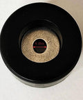 Top view of one Heavy Duty Anti Vibration Foot Pads Isolators Rubber Bumpers for Pressure Washers, 1.5 in diameter, black rubber