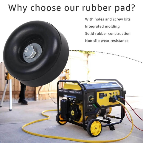 Heavy Duty Rubber Anti Vibration Feet Pads provide quiet, stable operation for generators with bolts for easy mounting.