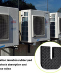 Four Pack Rubber Isolator Pads for Air Conditioners reduce vibration and noise, protect the condenser outdoor unit
