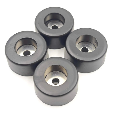 Heavy Duty Rubber Anti Vibration Foot Pad Isolators For Pressure Washers, Compressors, Generators And Other Machinery, 1-1/2 Inch Diameter, 3/4 Inch Height, 1/4 Inch Hole, Set Of 4 Anti Slip Pads