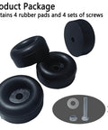 Durable rubber anti-vibration feet absorb shocks from generators, air compressors, pressure washers, and trailers, 4-pack