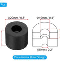 Diagram of 8 Piece Rubber Anti Vibration Foot Pad Bumper Set With 0.8 Inch Outer Diameter And 0.2 Inch Inner Diameter Neoprene Bushings 