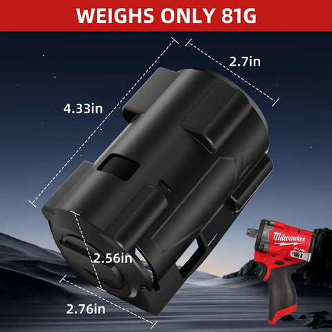 Protect your M12 FUEL Stubby Wrench with a rugged rubber boot cover; dimensions shown with wrench illustration.
