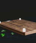 Wooden board with 10 Pack Rubber Bumper Feet With Stainless Steel Washer And Screws For Furniture, non-marking pads visible