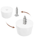 12 Pack Rubber Bumper Feet 0.35 In High By 0.55 In Wide Round Pads With Stainless Steel Washer And Phillips Screws For Furniture Appliances
