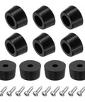 10 Pack Round Rubber Bumper Feet With Stainless Steel Washer And M3x10mm Phillips Screws, 13mm Top Diameter, 10mm Bottom Diameter