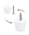 10 Pack Rubber Bumper Feet With Stainless Steel Washer And Screws for furniture, showing assembly of round non-marking pad