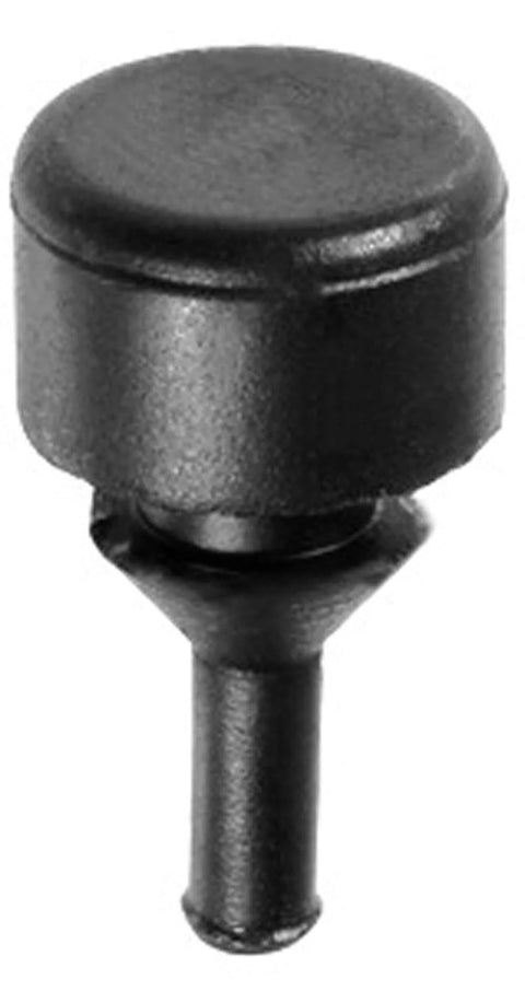 Close-up of one rubber bumper, visible side view. Twenty Five General Purpose Rubber Bumpers With One Half Inch Outer Diameter And Five Sixteenth Inch Length Fits Into A Quarter Inch Hole Durometer Fifty Five To Sixty Five Ideal For Cabinets Doors Drawers Twenty Five Per Package.