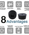 Tapered Rubber Pad Feet Bumper Washer 28mm Diameter By 14mm Height 4 Pack Black For Furniture with benefits.